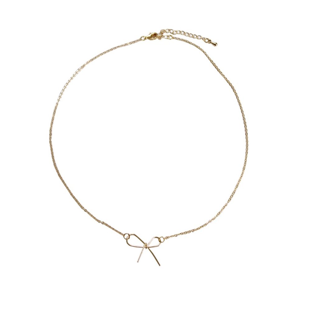 Minimalist Bow Necklace - Picture 2 of 7